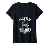 Womens Master of Fine Arts in Creative Writing Poetry and Prose V-Neck T-Shirt