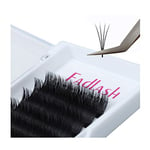 Fadlash Easy Fan Lashes D Curl 0.07 15mm Single Lashes Russian Lashes Natural Look Self Fanning Eye Lashes Automatic Blooming Russian Eyelashes Extensions(0.07-D-15)