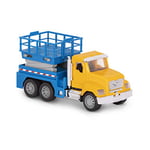 Driven by Battat - Jouet Micro Camion élévateur à ciseaux pour enfants - Petit véhicule de construction - Lumières et sons - Pièces mobiles - 3 ans Plus