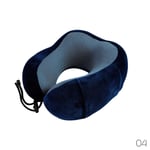 Oreiller De Voyage en Mousse À Mémoire De Forme en U avec Appui Nuque Souple pour Repose Tête, Coussin De Rebond, Train De Conduite, Oreiller pour Le Cou Bleu Profond