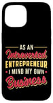 iPhone 15 Introverted Business CEO Boss Retro Hustle Entrepreneur Case