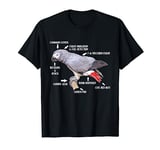 Anatomy Of An African Grey Parrot Funny Bird Gift T-Shirt