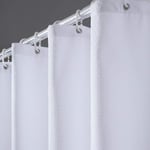 Rideau de Douche Gaufre Anti Moisissure, Rideaux BaigBlance Lavable Épais Tissu Polyester Imperméable - Blanc 120x200cm