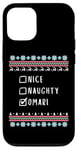 iPhone 12/12 Pro Nice, Naughty, Omari Christmas Ugly Sweater Style Case