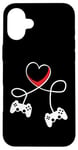 iPhone 16 Plus Happy Valentines Day Love Gamer Cute Heart Heartbeat Case