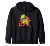 Rugrats Iconic Reptar 90's Retro Vintage Big Kanji Portrait Zip Hoodie