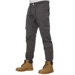 Enzo Mens Cuffed Cargo Jean Joggers