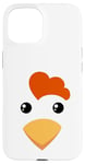 iPhone 15 Cute Yellow Chicken Face Costume For Kids and Toddlers Case