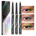 Ofanyia Crayon Eyeliner Multichrome, Eyeliner Gel Métallique, Maquillage Eyeliner Couleur Intense, Crayon Eyeliner Gel Imperméable et Facile à Colorier (Set A)