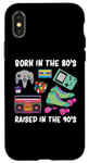 Coque pour iPhone X/XS Born The 80's Raised In The 90's Hip Hop Themed Party