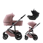 Britax Smile 5Z Duovogn med Baby-Safe Core bilstol, Dusty Rose