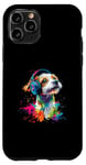 iPhone 11 Pro Artistic Colorful Jack Russell Terrier Headphones Dog Jacky Case