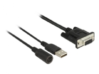 Navilock - Seriell kabel / USB-kabel med egen strömförsörjning - DB-9 (hona) till PS/2, USB (endast ström) - 59 cm - tumskruvar