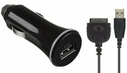 30 Pin Old Type USB Cable & in Car Charger Adapter for iPhone iPad iPod