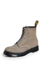 DR MARTENS Mixte 8 Eye Boot, Nickel Grey Milled Nubuck WP, 37 EU