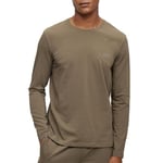 BOSS Mens Mix&Match LS-Shirt R Embroidered-logo loungewear T-shirt in stretch cotton Green