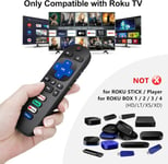 (2 kpl:n pakkaus) Vaihtokaukosäädin vain Roku-TV:lle, yhteensopiva TCL Roku/Hisense Roku/Onn Roku/Philips Roku -älytelevisioiden kanssa (ei Stick and Boxille)