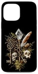 iPhone 13 Pro Max Crystal skull and key motif - Goblincore Case