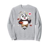 Kung Fu Panda 4 Cute Chibi Po Eating Dumplings Sweatshirt