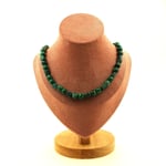 Collier perles Chrysocolle des USA + Mica vert de Tanzanie + Malachite Collier