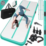 Tapis de gymnastique Gonflable Airtrack Tapis de fitness Tapis de gymnastique 3/4/5/6m Sac de transport & pompe à air électrique inclus Tapis de yoga