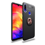 Xiaomi Redmi Note 7 rengaspidike suojakotelo - Musta / Punakulta Pinkki