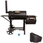 Taino - Yuma Fumoir massif bbq grillwagen Barbecue au charbon de bois 90 kg 3,5mm Set Capot