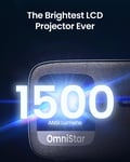 CASIRIS OmniStar L80 Projector 4K, 1500 ANSI Lumen, WiFi Bluetooth Video Native