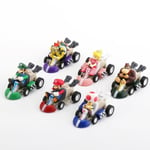 Set med 6 Cake Toppers för barn Super Mario Kart Cars Cake Toppers och Cup Cake Toppers