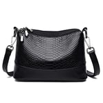 Coolives Sac à Bandoulière pour Femme en Cuir PU Petit Hobo Sac a épaule Elegant Sacs a main Noir