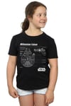 Millennium Falcon Blueprint Cotton T-Shirt