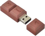 16 Go Clé USB Chocolat Fantaisie USB 2.0 Haute Vitesse Mémoire Flash Drive Mini U Disque Marron 3D Cartoon Bon Cadeau pour Enfants et Amis