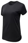New Balance Femme Nb Classic Nb T-shirt Top, Black Heather, M EU