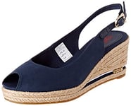 US Polo Association Femme Victoria Rope Sandales Bride arrière, Bleu (DK BL 002), 38 EU