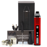 Dry Herb Vaporizer Pathfinder V2 2200mAh Battery, Variable Temp,Free Grinder Red