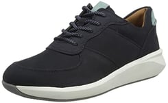 Clarks Women's Un Rio Sprint Sneaker, Navy Nubuck, 5 UK