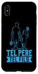 Coque pour iPhone XS Max Tel père tel fils accessoire badminton raquette humour