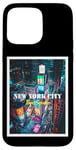 Coque pour iPhone 15 Pro Max Cool New York City Times Square Skyline Illustration Graphic