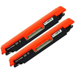 126A - 2 Toners compatibles HP 126A CE310A/CF350A - Noir