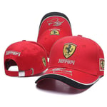 Ferrari Team Hat Utomhussport Baseball Cap Racing Cap Justerbar bomull Peaked Cap_x Red