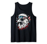 Bald Eagle Patriotic American Sunglasses Flag 4th Of July Tank Top