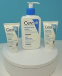 3 X CERAVE PRODUCTS-2 X HAND CREAM 50ML 1 X MOISTURISING LOTION 236ML