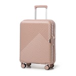 WITTCHEN Valise de Voyage Robuste Chariot Valise Valise à Main de Chariot à Coque Rigide en Polycarbonate Wittchen Serrure à Combinaison à 4 Rouleaux Rose