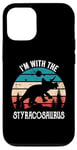 iPhone 12/12 Pro I'm With The Dinosaur Styracosaurus, Retro Dino Gifts Kids Case