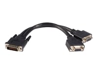 Startech.Com Dms 59 To Vga Splitter - 8In - Dms 59 To 2X Vga - Y Cable - Monitor Splitter Cable - Dms 59 Cable - Dms 59 To Vga Adapter (Dmsvgavga1) - Vga-Kabel - Hd-15 (Vga) (Hona) Till Dms-59 (Hane) - 20 Cm - Svart