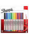 Sharpie Permanent Markers | Meget fin spids | Forskellige farver | 12 styk