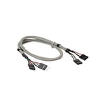 InLine 33440J Câble rallonge Interne avec 2 connecteurs mâle 4 Broches vers connecteur Femelle USB 2.0 0,6 m 1 pieza