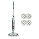 Shark Steam Mop, Automatic Steam and Scrub Steam Mop with Steam Blaster & 6 Dirt Grip Pads, 3 Steam Settings, Stain & Dirt Removal, For all Sealed Hard Floors, 8m Cord, Sage Green, S8201UKCP