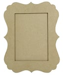 Décopatch CD014O - Un support en papier brun mâché 1x20x25 cm, Cadre feston