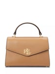 Lauren Ralph Lauren Farrah Leather Small Satchel Bag, Buff Beige